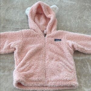 Patagonia Pink Fleece Baby Hoodie